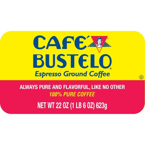  Cafe Bustelo Espresso Dark Roast Ground Coffee, 22 Ounces (Pack of 6)