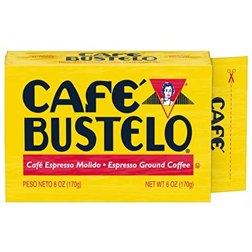  Cafe Bustelo Espresso Dark Roast Ground Coffee Brick, 6 Ounces (Pack of 12)