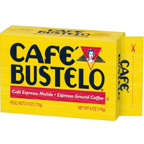  Cafe Bustelo Espresso Dark Roast Ground Coffee Brick, 6 Ounces (Pack of 12)