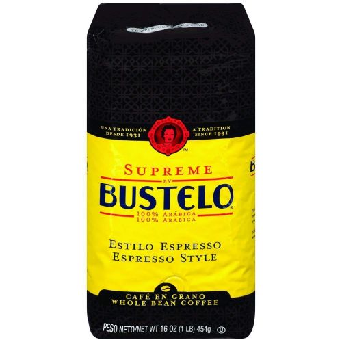  Cafe Bustelo Supreme Whole Bean Espresso Coffee, Two 16-Ounce Bags (2 Pounds)