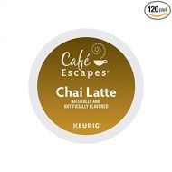 Cafe Escapes, Chai Latte Tea Beverage, Single-Serve Keurig K-Cup Pods, 120 Count (5 Boxes of 24 Pods)