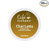 Cafe Escapes, Chai Latte Tea Beverage, Single-Serve Keurig K-Cup Pods, 120 Count (5 Boxes of 24 Pods)