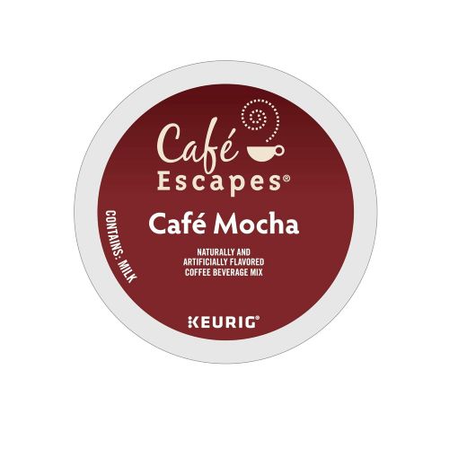  Cafe Escapes, Cafe Mocha Coffee Beverage, Single-Serve Keurig K-Cup Pods, 72 Count (3 Boxes of 24 Pods)