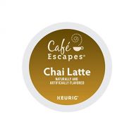 Cafe Escapes, Chai Latte Tea Beverage, Single-Serve Keurig K-Cup Pods, 96 Count (4 Boxes of 24 Pods)