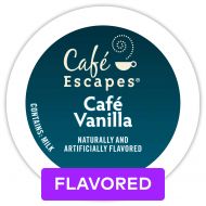 Cafe Escapes Cafe Vanilla, Single Serve Coffee K-Cup Pod, Flavored Coffee, 96