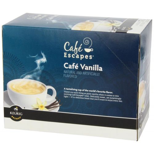  Cafe Escapes Cafe Vanilla, Single Serve Coffee K-Cup Pod, Flavored Coffee, 96