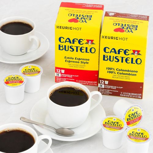  Cafe Rowland Cafe Bustelo Espresso Style K-Cup Pods for Keurig K-Cup Brewers, Dark Roast Coffee, 18 Count (Pack of 4)