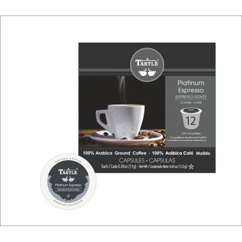  Cafe Tastle Platinum Espresso Roast Single Serve Coffee, 12 Count (Pack of 6)