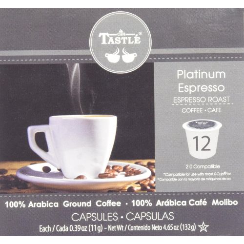  Cafe Tastle Platinum Espresso Roast Single Serve Coffee, 12 Count (Pack of 6)