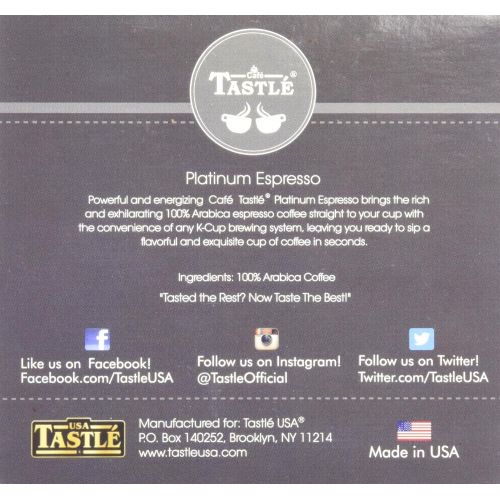  Cafe Tastle Platinum Espresso Roast Single Serve Coffee, 12 Count (Pack of 6)