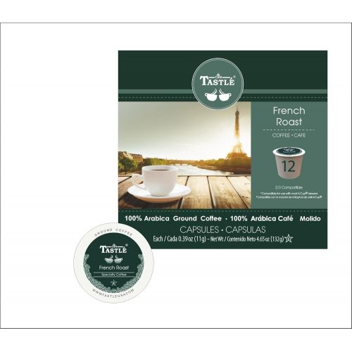  Cafe Tastle French Roast Single Serve Coffee, 72 Count (Pack of 6)