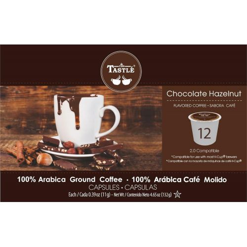  Cafe Tastle Chocolate Hazelnut Single Serve Coffee, 72 Count (Pack of 6)