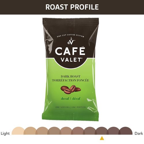  Cafe Valet Single Serve Individually Wrapped Coffee Packs, Decaf 100% Arabica Coffee, 84 Count