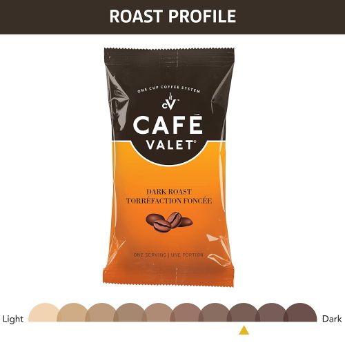  Cafe Valet Single Serve Individually Wrapped Coffee Packs, Regular Dark Roast 100% Arabica Coffee, 84 Count