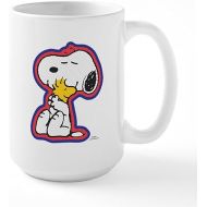 CafePress Peanuts Flair Snoopy And Woodstock 15 Oz Ceramic L 15 oz (444 ml) Ceramic Coffee Mug