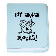 CafePress - My Dad Rocks (Drums) baby blanket - Baby Blanket, Super Soft Newborn Swaddle