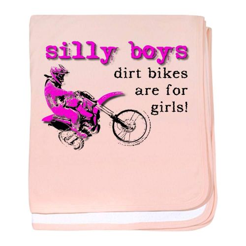  CafePress Dirt Bikes are for Girls Motocross Bike Funny Baby Baby Blanket, Super Soft Newborn Swaddle