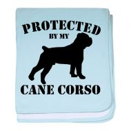 CafePress Protected by My Cane Corso Baby Blanket, Super Soft Newborn Swaddle