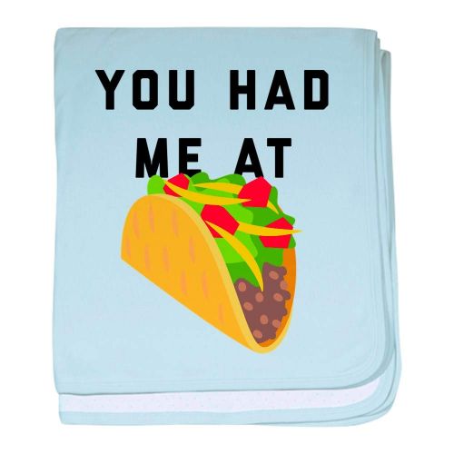  CafePress You Had Me at Tacos Emoji Baby Blanket, Super Soft Newborn Swaddle