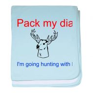 CafePress - Pack my diapers going hunting w/dad baby blanket - Baby Blanket, Super Soft Newborn Swaddle