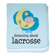 CafePress Dreaming About Lacrosse Baby Blanket, Super Soft Newborn Swaddle