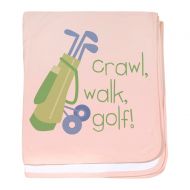 CafePress - Crawl, Walk, Golf! baby blanket - Baby Blanket, Super Soft Newborn Swaddle