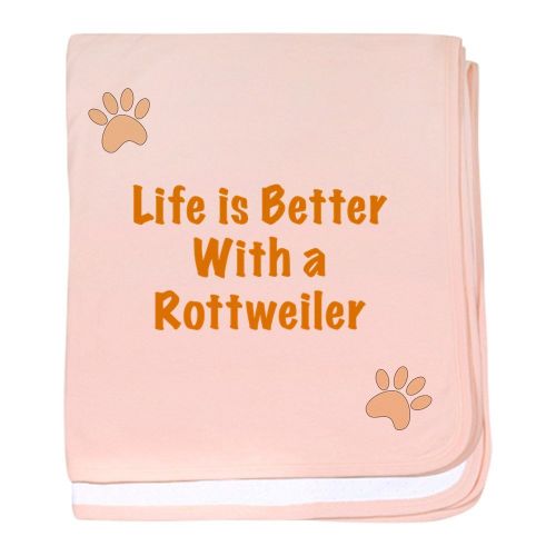  CafePress - Life is Better with A Rottweiler - Baby Blanket, Super Soft Newborn Swaddle