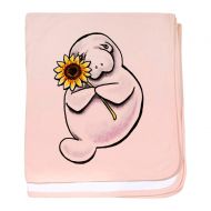 CafePress Sunny Manatee Baby Blanket, Super Soft Newborn Swaddle