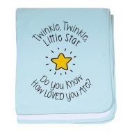 CafePress Twinkle, Twinkle Little Star Do You Know How Loved Baby Blanket, Super Soft Newborn Swaddle