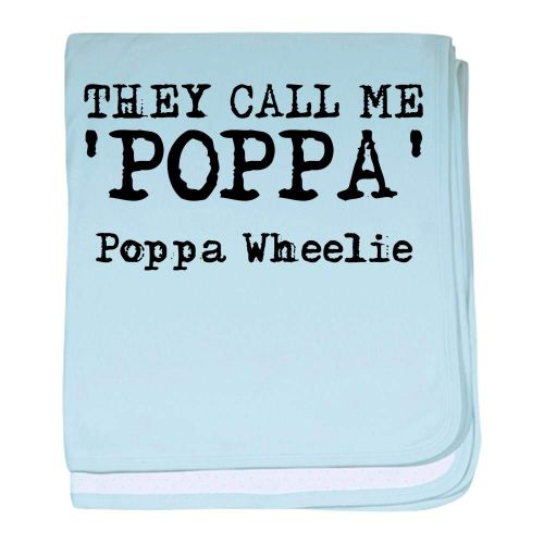  CafePress Poppa Wheelie Dirt Bike Motocross Shirt Funny Baby Baby Blanket, Super Soft Newborn Swaddle