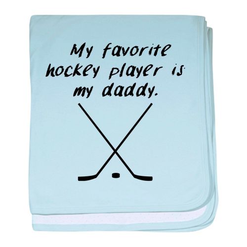  CafePress My Favorite Hockey Player is My Daddy Baby Blanket, Super Soft Newborn Swaddle