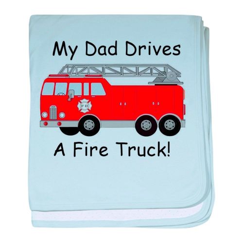  CafePress - My Dad Drives A Fire Truck - Baby Blanket, Super Soft Newborn Swaddle