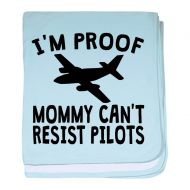 CafePress Im Proof Mommy Cant Resist Pilots Baby Blanket, Super Soft Newborn Swaddle