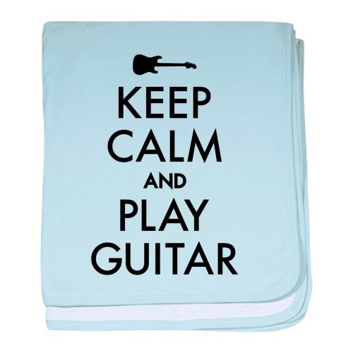  CafePress Keep Calm and Play Guitar Baby Blanket, Super Soft Newborn Swaddle