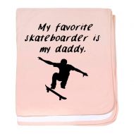 CafePress My Favorite Skateboarder is My Daddy Baby Blanket, Super Soft Newborn Swaddle