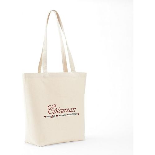  CafePress Epicurean Tote Bag Natural Canvas Tote Bag, Reusable Shopping Bag