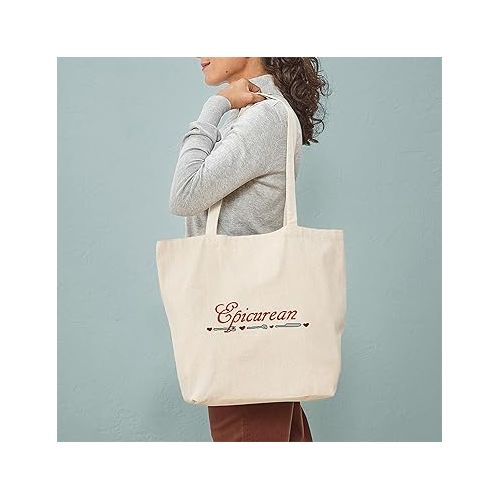  CafePress Epicurean Tote Bag Natural Canvas Tote Bag, Reusable Shopping Bag