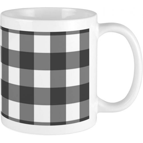  CafePress Black White Buffalo Plaid Mugs Unique Coffee Mug, Coffee Cup