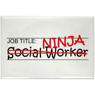 CafePress Job Ninja Social Worker Rectangle Magnet, 3x2 Refrigerator Magnet