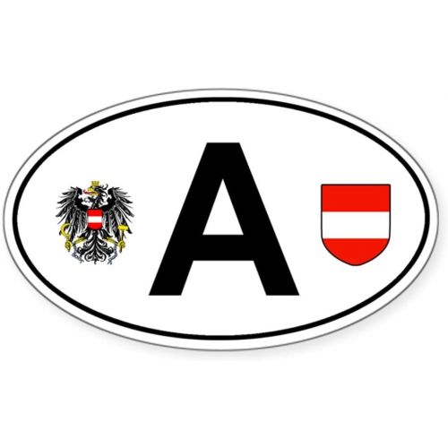  CafePress Austria Car Decal Oval Bumper Sticker, Euro Oval Car Decal