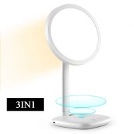 Cafele CAFELE Lighted Makeup Mirror/Vanity Mirror with 30 Led Lights Multi-function Makeup Mirror With Desk Lamp/Wireless Charger, Touch button Dimmable LED Light, Dual Power Supply, Cosm