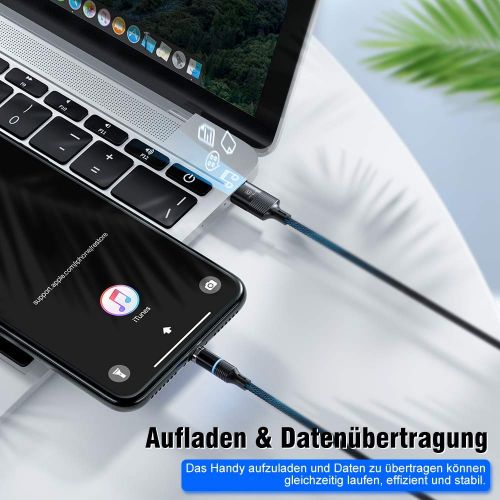  [아마존 핫딜]  [아마존핫딜]Cafele CAFELE 3 in 1 Magnetisch Kabel USB, Magnet Ladekabel 200cm mit Weichem LED Licht, Magnetic Datenkabel Nylon Kompatibilitat fuer Micro USB/Type C/Tablets/Cell Phone/Huawei/Xiaomi/Kin