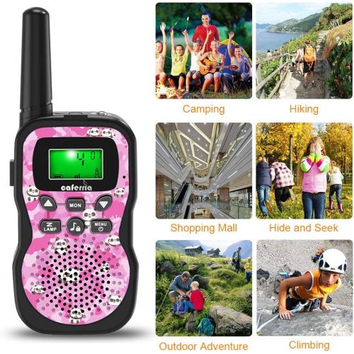  [아마존베스트]Caferria Kids Walkie Talkies, 22 Channel 2 Way Radio 3 Miles Range Walkie Talkies for Kid with Backlit LCD Flashlight Boys Girls Gift 3 Pack Children Toy Outdoor Adventure, Camping