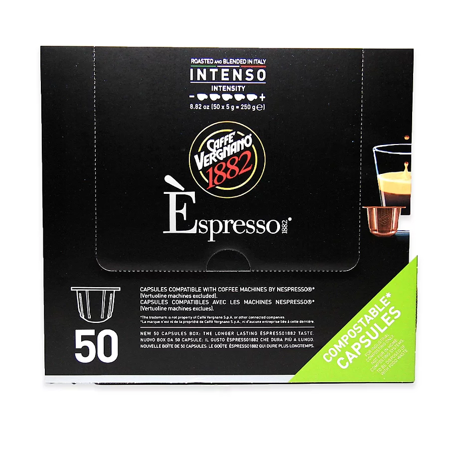 Caffe Vergnano 50-Count Intenso Espresso Capsules
