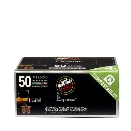  Caffe Vergnano Intenso Capsules Compatible with Original Line Machines by Nespresso - 50 Capsules