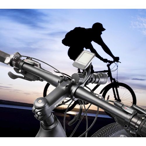  Caija-H Bike Out Front Combo Computer Mount Aluminium Alloy Bicycle Handlebar Mount for Wahoo Elemnt,Elemnt Mini,Elemnt Bolt,Bike Lights,Compatible with 31.8mm 25.4mm