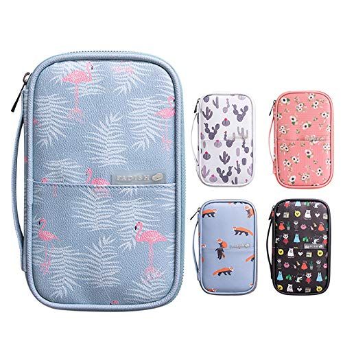  Cailiaoxindong Fashion Cartoon Flamingo Passport Holders Covers Travel Accessories PU Leather ID Bank Card Bag Women Passport Business Case