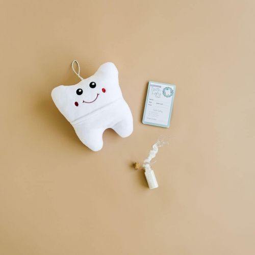  [아마존베스트]Cairn Co. Tooth Fairy Pillow Kit with Keepsake Notepad and Magic Glitter  for Boys and Girls  Hanging Option  Fun for Kids  3 Piece Set