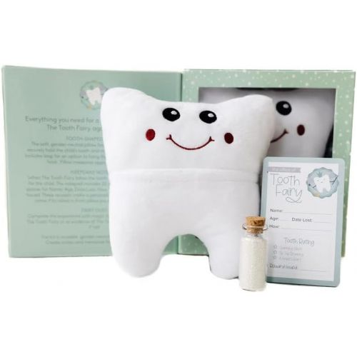  [아마존베스트]Cairn Co. Tooth Fairy Pillow Kit with Keepsake Notepad and Magic Glitter  for Boys and Girls  Hanging Option  Fun for Kids  3 Piece Set