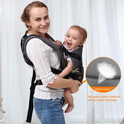  Caiyuangg caiyuangg Baby Convertible Carrier, All Carry Position Newborn to Toddlers Ergonomic Carrier with Soft Breathable Air Mesh and All Adjustable Buckles